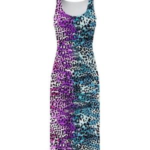 New Long Maxi Rainbow Cheetah